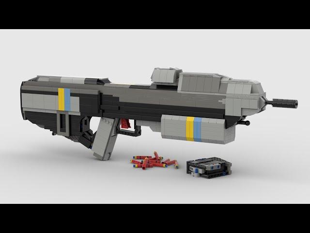 LEGO Halo MA40 ICWS: Working Cartridge Shooting Toy Gun