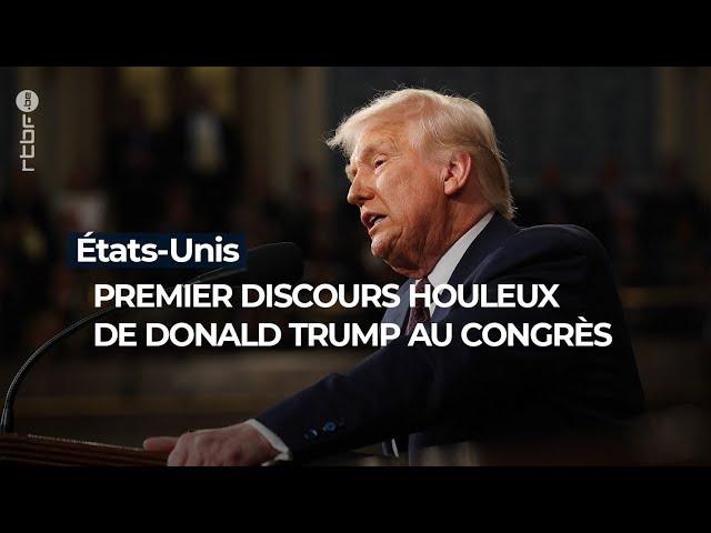 Etats-Unis : premier discours houleux de Donald Trump au Congrès - RTBF Info