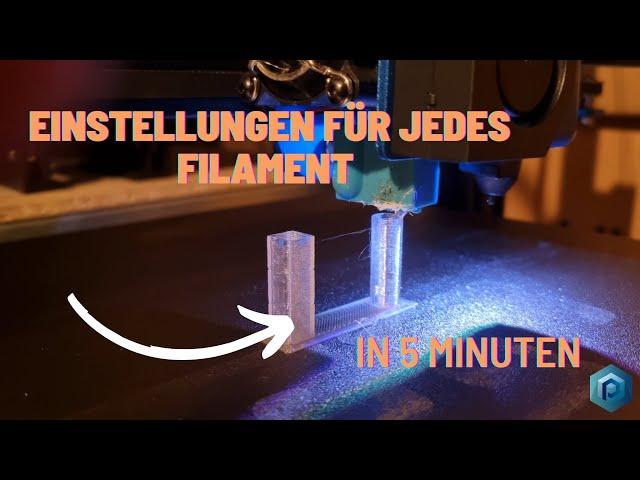 Temperatur und Retraction für jedes Filament einstellen - 3D Druck - Cura PLA/PETG/ABS/usw.