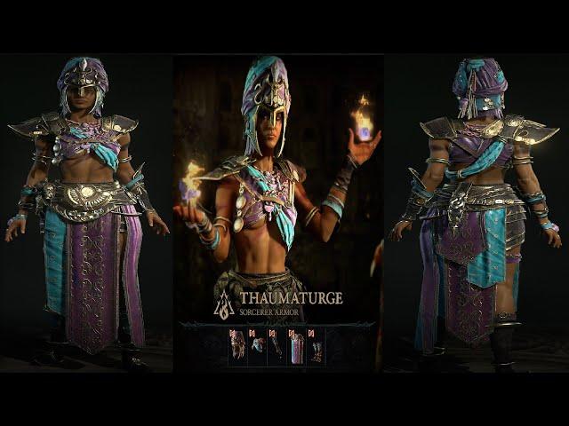 Sorcerer Armor Thaumaturge! | Diablo 4 Cosmetic Showcase!
