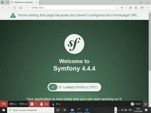 TP2 Création de Controller, Route et View en  symfony 4