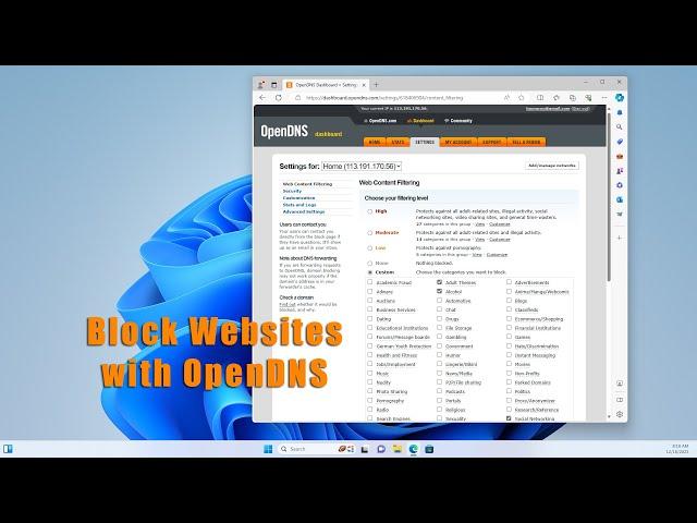 How to Filter Websites on Entire Network using OpenDNS