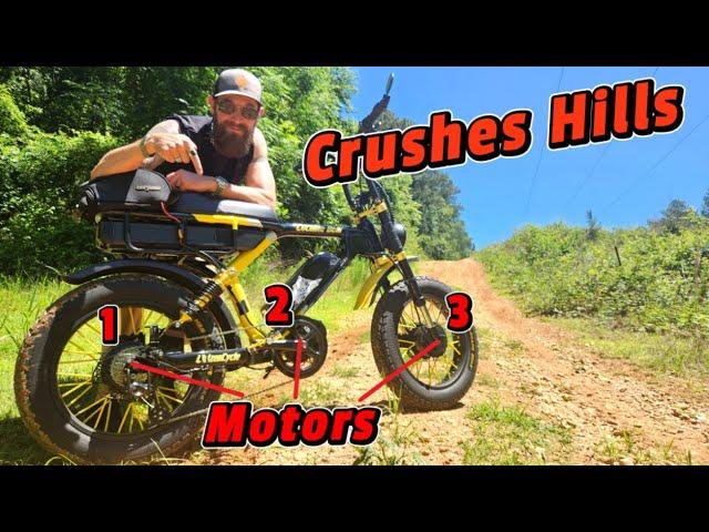Triple Motor ebike Crushes Hills!