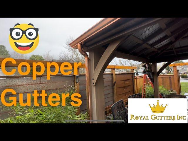 Amazing copper gutters 