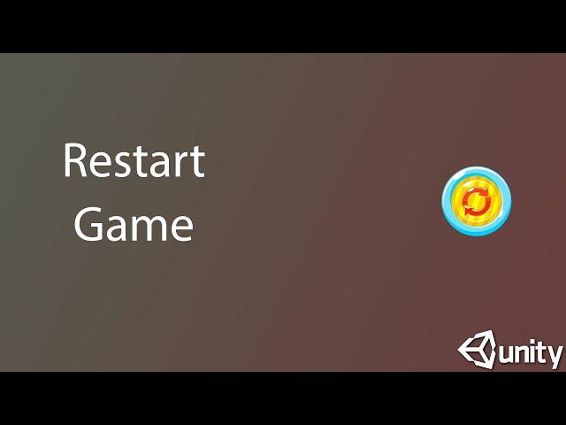 How To Make Restart Game in Unity UI