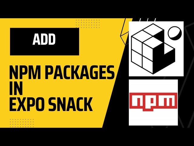 How to add npm packages in expo snack