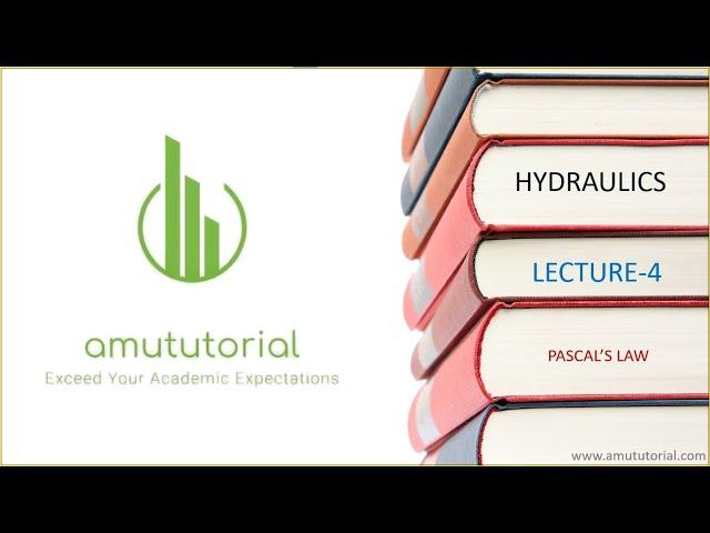 Pascal's Law (Lecture-4)