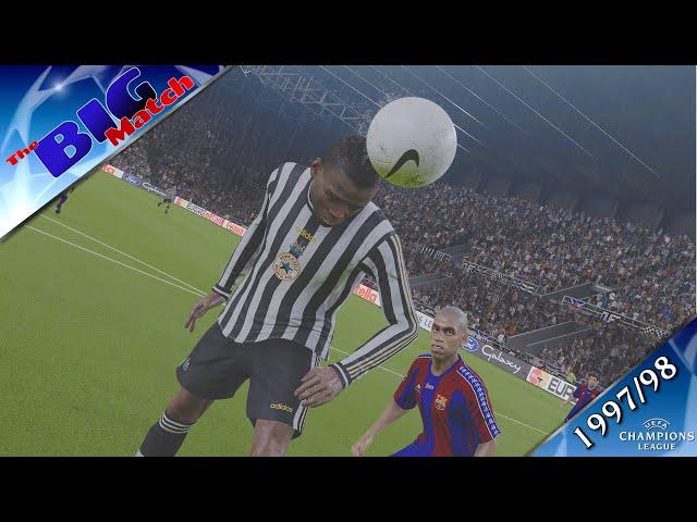 UEFA Champions League 97/98 | Newcastle v Barcelona | LIVE | [PES 2021]