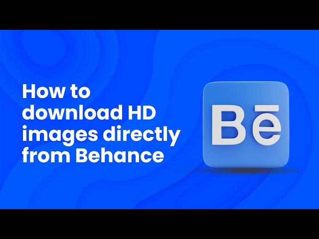 How to download quality images from behance