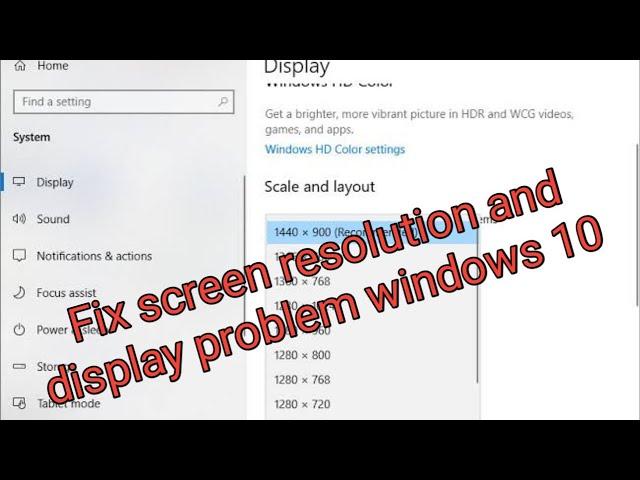 How to Fix screen resolution problem on windows 10