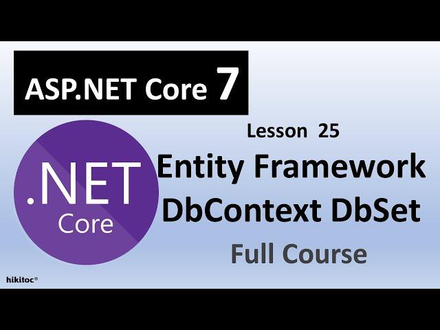 NET Core 7 Entity Framework DbContext DbSet OnModelCreating:  Registration, Usage, Implementation