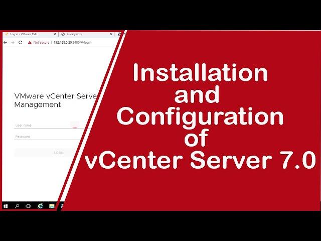 vCenter 7.0 : How to install and configure the VMware vCenter Server Appliance 7.0 (VCSA 7.0)