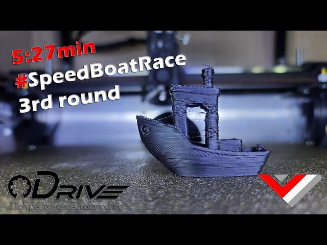 #Speedboatrace 5:27 Speed benchy 3rd attempt. Odrive motors