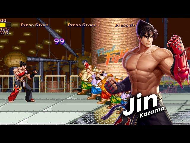 Jin Kazama in Cadillac & Dinosaurs | TerryNineties Live  #Tekken #FinalFight