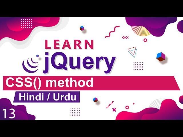 jQuery CSS Method Tutorial in Hindi / Urdu