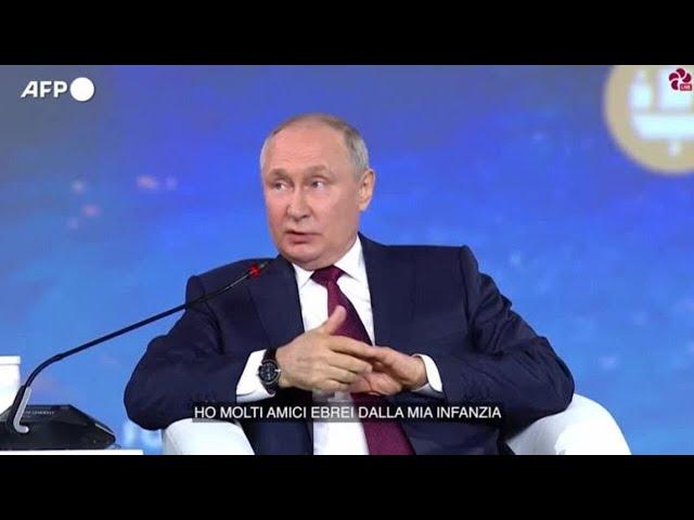 Putin: "Zelensky e' una disgrazia per gli ebrei"