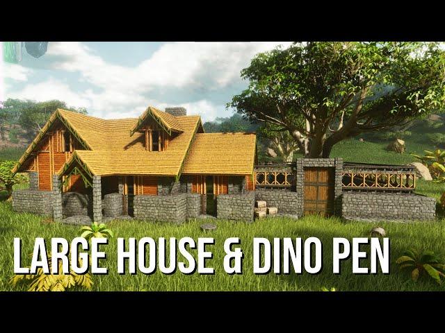 Ark Survival Ascended: Large House with a Dino Pen Build