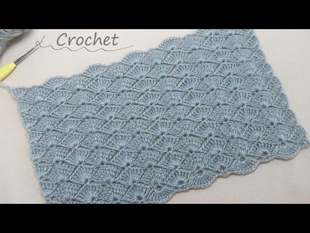 Очень простой УЗОР крючком - ВСЕГО 1 ряд! ВЯЗАНИЕ для начинающих EASY Pattern Crochet for beginners