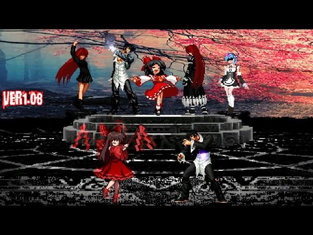 [KOF REM] Oni miko reimu Bz vs Final boss Iori AY (bug) :v luego otra pelea