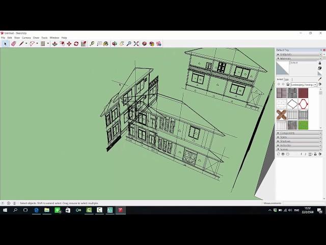 Autocad drawing to sketchup model tutorial