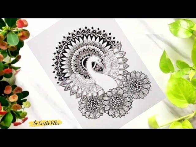 Easy mandala Drawing for beginners || mandala art || la Crafts villa || Art 75