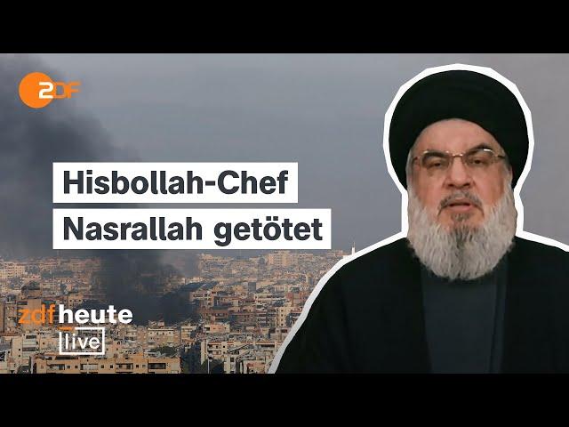 Was bedeutet Nasrallahs Tod? Die Folgen im Nahen Osten in der Analyse | ZDFheute live