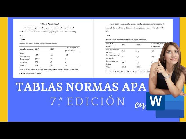 TABLAS NORMAS APA SÉPTIMA EDICIÓN