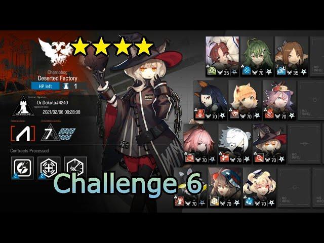 【明日方舟/Arknights】【CC#2】4 Star Operators  - Challenge 6 【Deserted Factory】