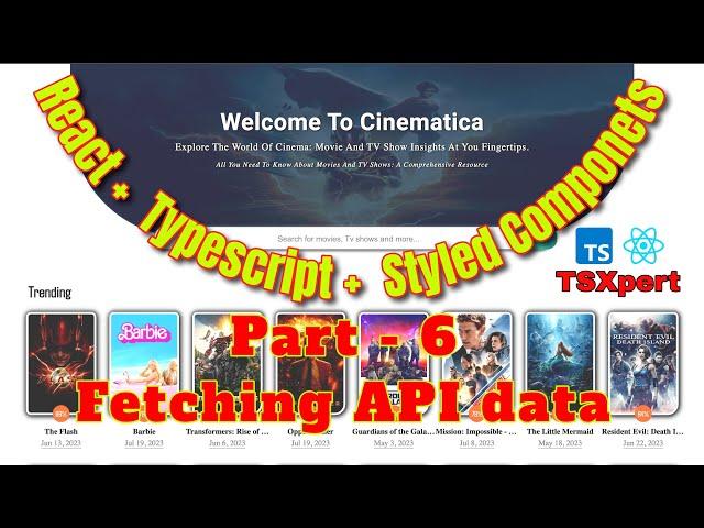 React Typescript Project | Part 6 | Fetching The API Data & Displaying To The User | Movies Website