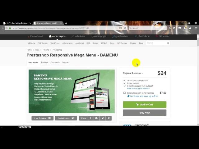 Prestashop Responsive Mega Menu   BAMENU