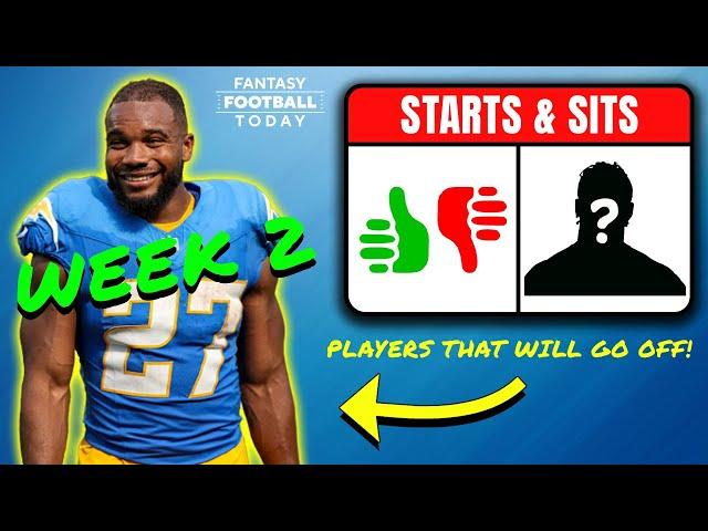 Week 2 MUST START & SIT Players! Fantasy Lineup Breakdown | 2024 Fantasy Football Advice