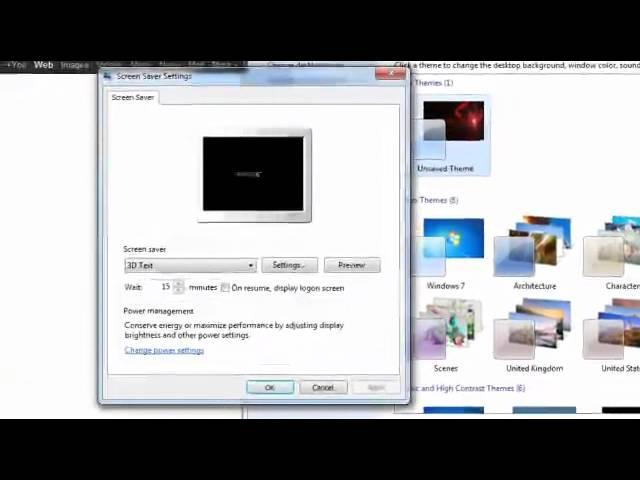 Windows 7 - How to change the 3D Text Screen saver to whatever you want