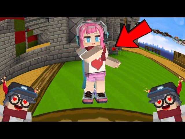 I Flirted With Cute Aphmau in Bedwars!! (Blockman GO)