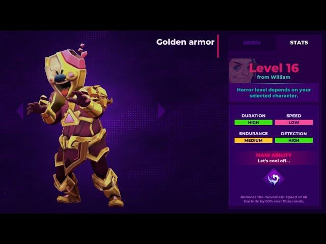 Horror Brawl Rod New Skin Golden Armor Unlocked and All Gestures Purchased