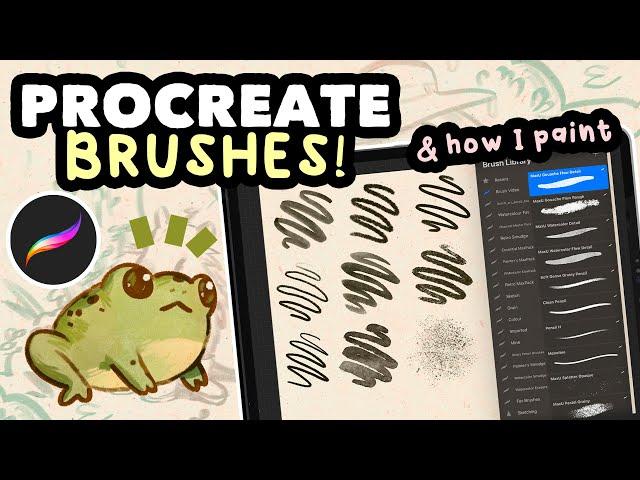 The BEST Procreate Brushes! // my most-used TEXTURED brushes