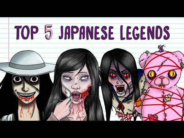 TOP 5 JAPANESE LEGENDS Kuchisake-onna, Teke-Teke, Hachishakusama, Hitori-Kakurenbo, Gozu | Horror