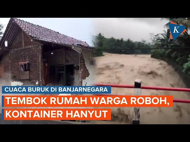 Detik-detik Tembok Rumah Warga Roboh akibat Hujan Lebat di Banjarnegara