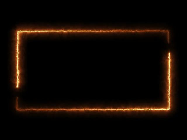 Glowing frame black screen | Neon light border | Frame template video background