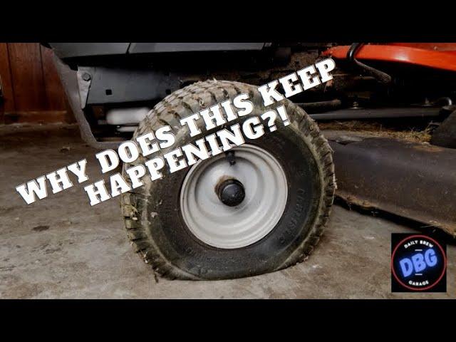 Fixing a flat tire on my riding mower - permanently