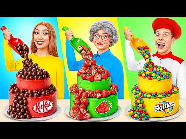 Me vs Grandma Cake Decorating Challenge | Edible Battle by Multi DO Challenge