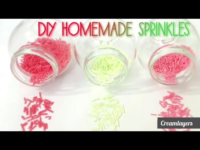 HOMEMADE Sprinkles | How to make sprinkles | DIY sprinkles | EGGLESS sprinkles recipe