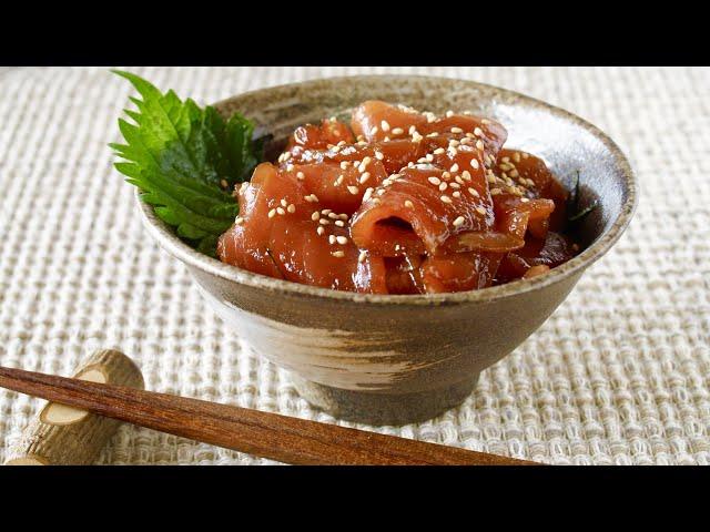 Maguro Zuke Don (Marinated Tuna Fish Rice Bowl) Recipe | OCHIKERON | Create Eat Happy :)