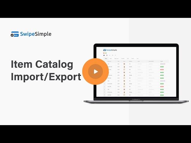 Item Catalog Import & Export