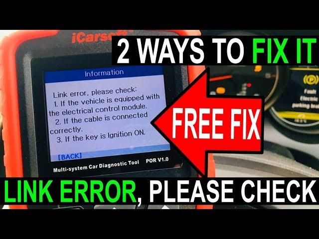 iCarsoft Link Error - HOW TO FIX VIDEO   Connection problem