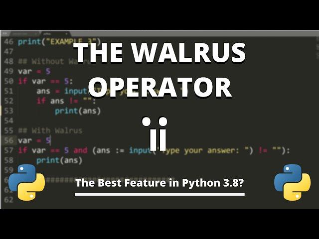 The Python Walrus Operator - New in Python 3.8