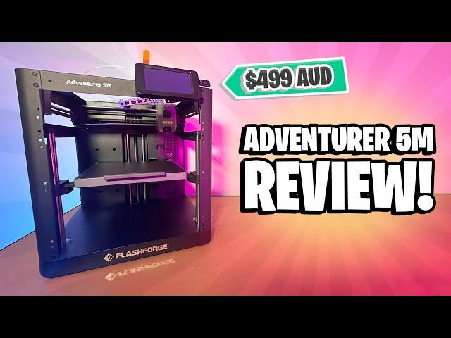 FLASHFORGE ADVENTURER 5M 3D PRINTER REVIEW!!