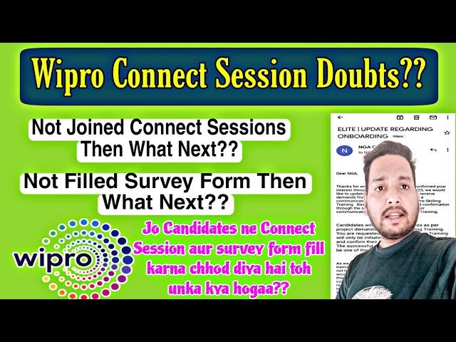 Wipro Connect Session Related Biggest Doubt Cleared  | NGA Pre-skilling Training | Elite & Wilp