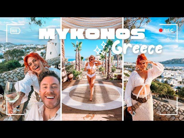 MYKONOS Greece Travel Vlog- 30th Birthday | 180 Sunset, SantAnna, Super Paradise Beach Club, Meraki