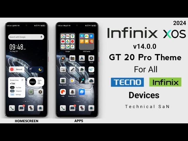 Infinix GT 20 Pro Gaming Edition Theme For All Tecno & Infinix Devices