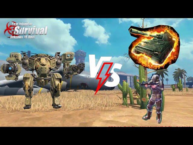 last Island of Survival Mecha vs Tank & Avenger | New Update Gameplay @LIOSofficial